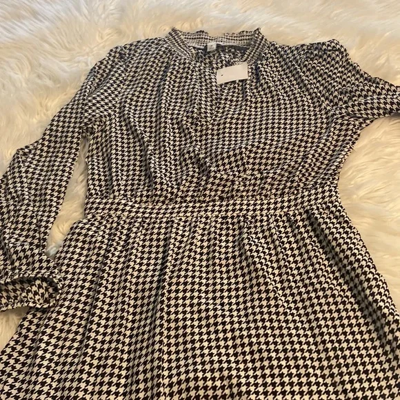 J.CREW LONG SLEEVE WOMENS DRESS SIZE 8 BRAND NEW BLACK AND WHITE COMBINATION - Picture 12 of 12